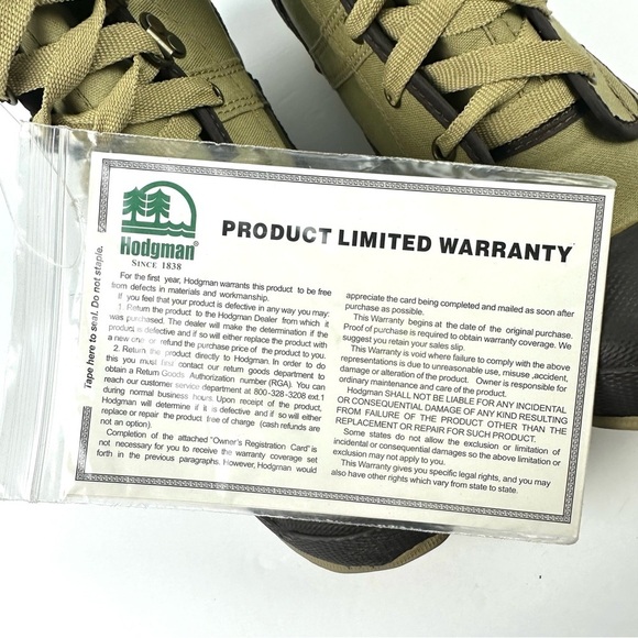 Hodgman Lakestream Boots 10 Mens Lace up Canvas Fishing Bootie Brand New - Picture 4 of 9